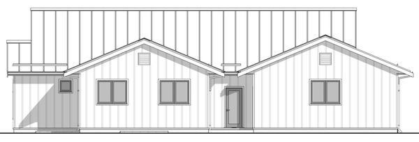 Left Elevation for House Plan #591081