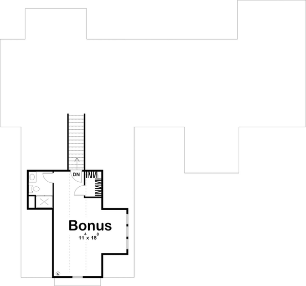Attic Plan for House Plan #708722