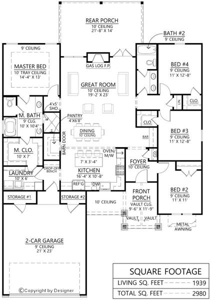 Main Floor Plan for House Plan #909391