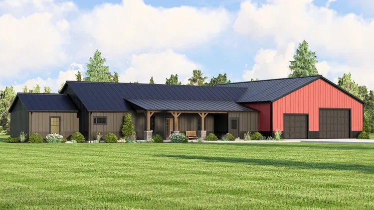 Full Rendering for House Plan #754202