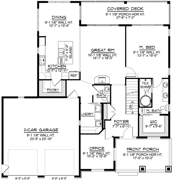 Main Floor Plan for House Plan #754841