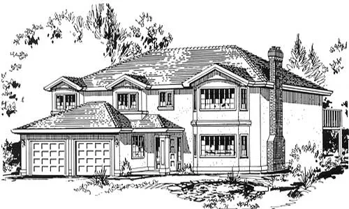 Full Rendering for House Plan #137309