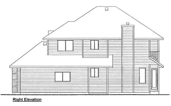 Right Elevation for House Plan #200283