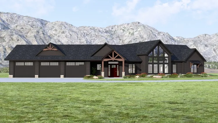 Full Rendering for House Plan #757381