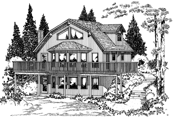 Full Rendering for House Plan #224205