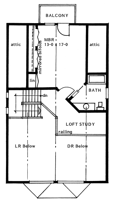 Second Floor Plan for House Plan #224205