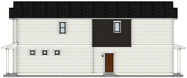 Right Elevation for House Plan #194122