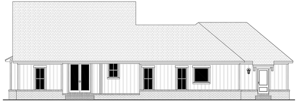Rear Elevation for House Plan #309961