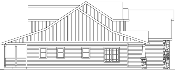 Left Elevation for House Plan #345332