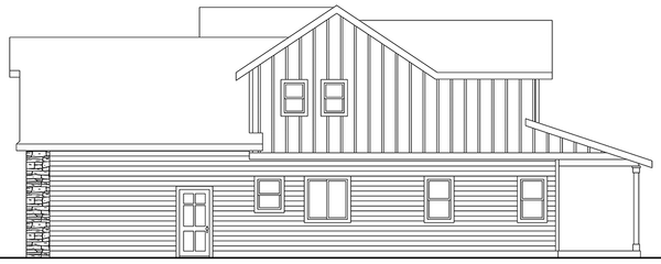 Right Elevation for House Plan #345332