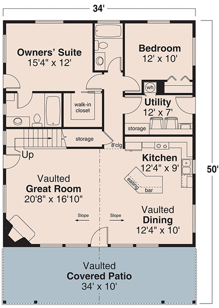 Main Floor Plan for House Plan #340631