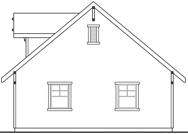 Right Elevation for House Plan #341480