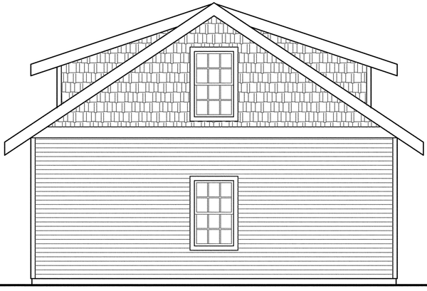 Left Elevation for House Plan #344341