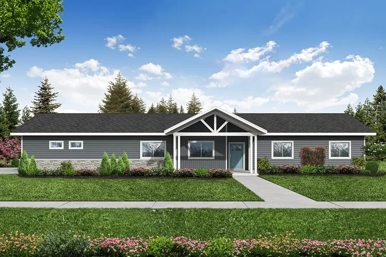 Full Rendering for House Plan #341322