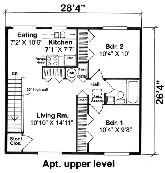 Second Floor Plan for House Plan #182941