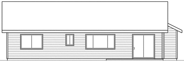 Rear Elevation for House Plan #347511