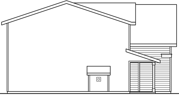 Left Elevation for House Plan #346941