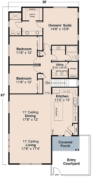 Main Floor Plan for House Plan #348491