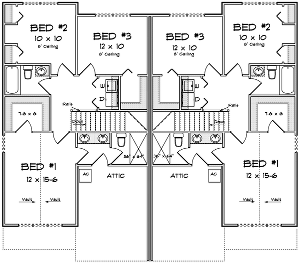 Second Floor Plan for House Plan #248353