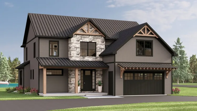 Full Rendering for House Plan #752923