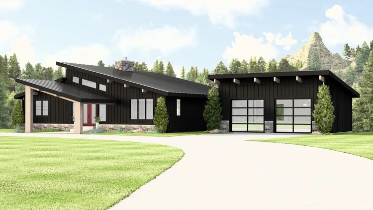 Full Rendering for House Plan #754212