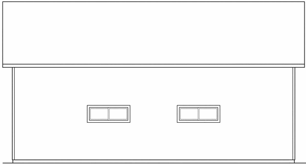 Left Elevation for House Plan #344851