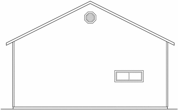 Rear Elevation for House Plan #344851