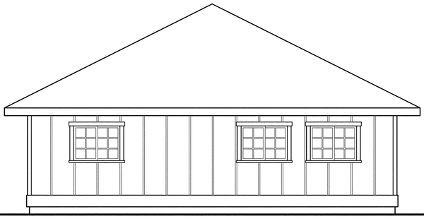 Left Elevation for House Plan #348351