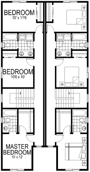 Second Floor Plan for House Plan #802582