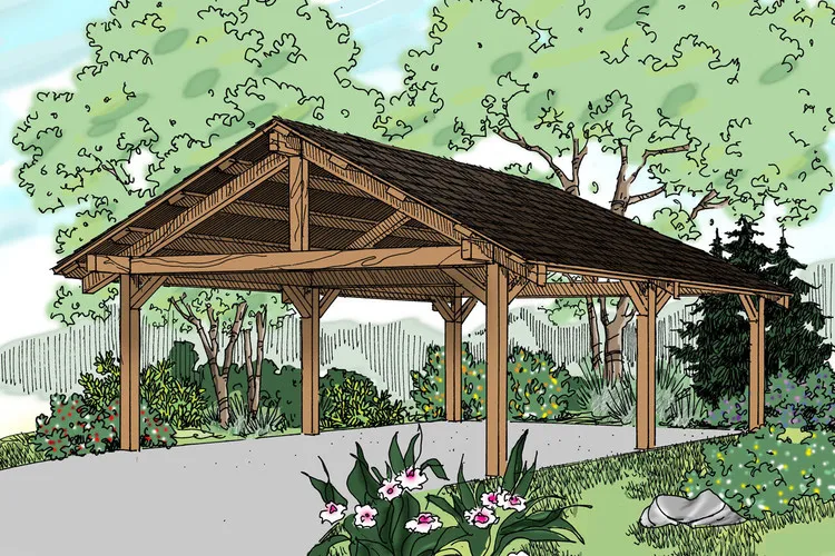 Full Rendering for House Plan #346750