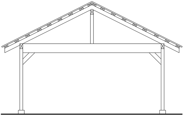 Rear Elevation for House Plan #346750