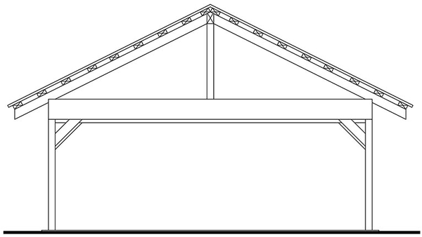 Rear Elevation for House Plan #340576