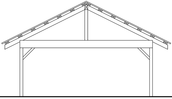 Rear Elevation for House Plan #340484