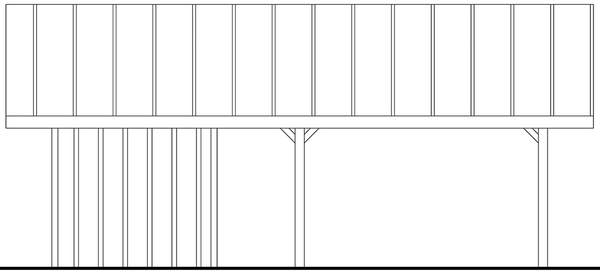 Left Elevation for House Plan #344950