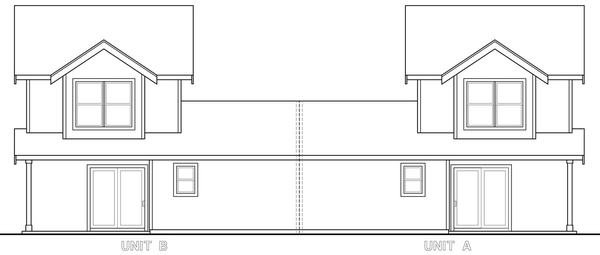 Rear Elevation for House Plan #346772