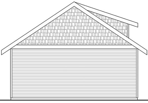 Left Elevation for House Plan #340401