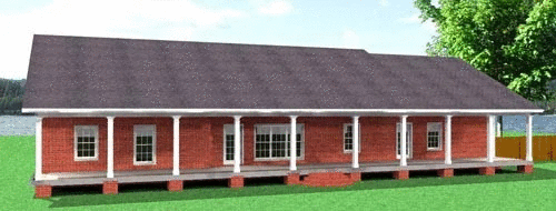 Rear Elevation for House Plan #430832