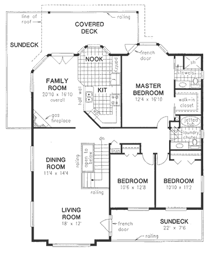 Main Floor Plan for House Plan #138319