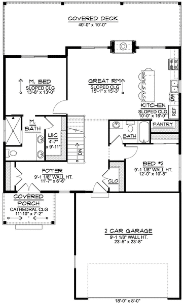 Main Floor Plan for House Plan #759521
