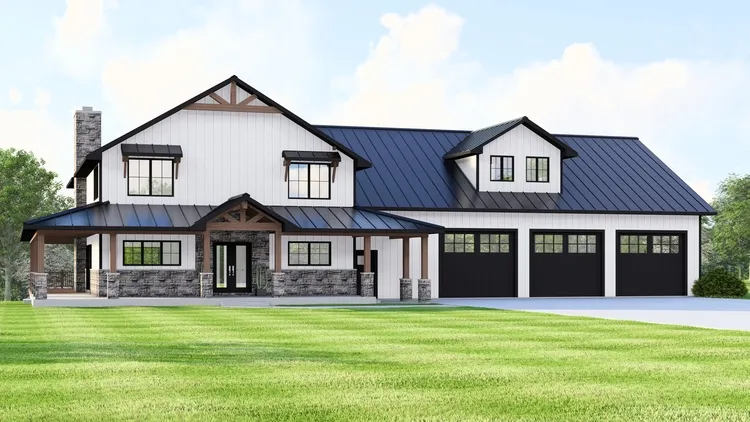 Full Rendering for House Plan #755113