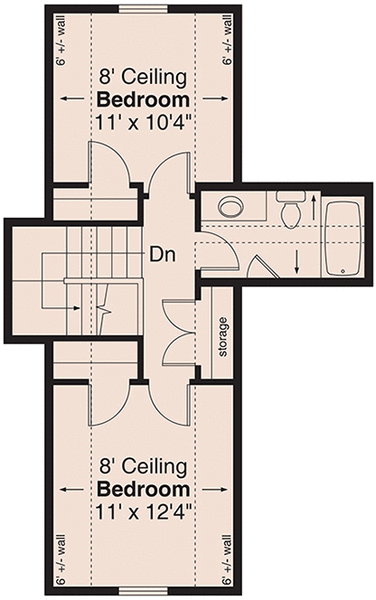 Second Floor Plan for House Plan #346451