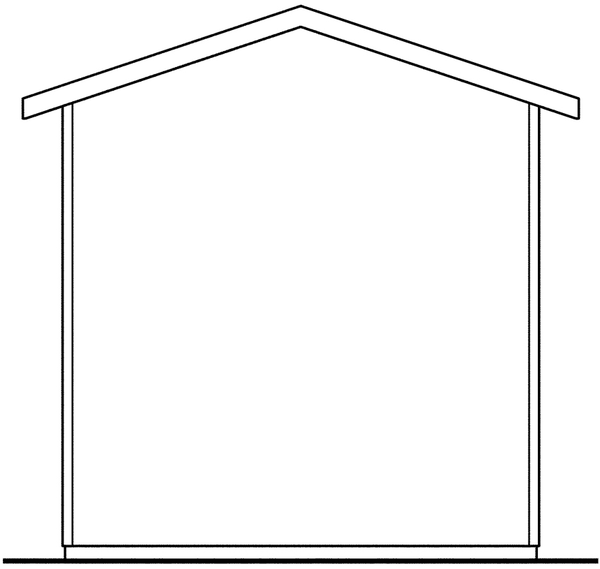 Rear Elevation for House Plan #347750