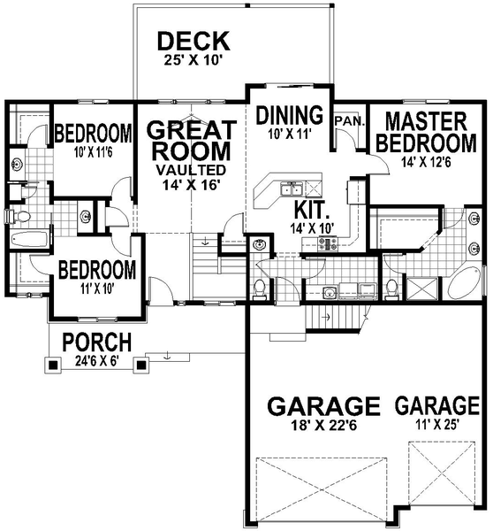 Main Floor Plan for House Plan #800751