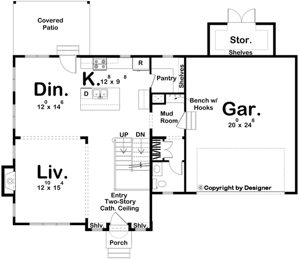 Main Floor Plan for House Plan #702502