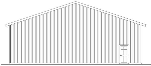 Left Elevation for House Plan #344032