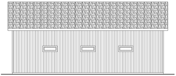 Rear Elevation for House Plan #344032