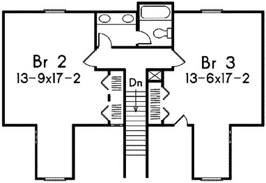 Second Floor Plan for House Plan #635781