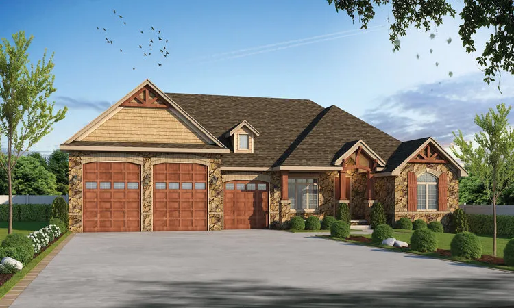 Full Rendering for House Plan #158451