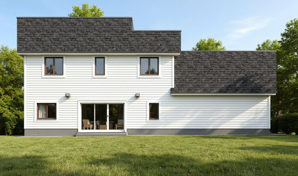 Rear Elevation for House Plan #808181