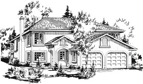 Full Rendering for House Plan #139319